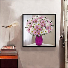 Lade das Bild in den Galerie-Viewer, Blumen - voller runder Diamant - 30x30cm