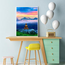 Lade das Bild in den Galerie-Viewer, Buddha-Statue - voller runder Diamant - 30x40cm