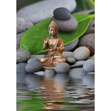 Lade das Bild in den Galerie-Viewer, Buddha-Statue - voller runder Diamant - 30x40cm