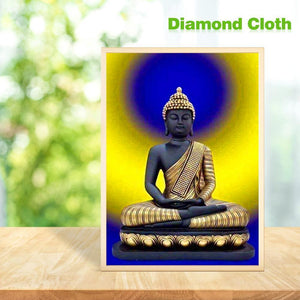 Buddha-Statue - voller runder Diamant - 30x40cm