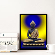 Lade das Bild in den Galerie-Viewer, Buddha-Statue - voller runder Diamant - 30x40cm