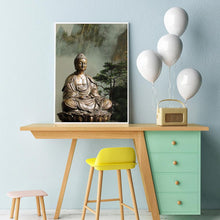 Lade das Bild in den Galerie-Viewer, Buddha-Statue - voller runder Diamant - 30x40cm