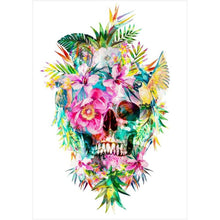 Lade das Bild in den Galerie-Viewer, Blumenschädel - voller runder Diamant - 30x40cm