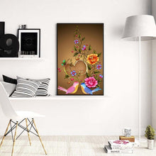 Lade das Bild in den Galerie-Viewer, Blumenschmetterling - voller runder Diamant - 30x48cm