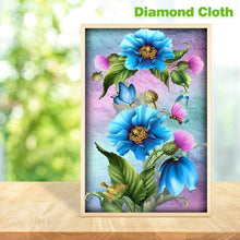 Lade das Bild in den Galerie-Viewer, Blumenschmetterling - voller runder Diamant - 30x48cm