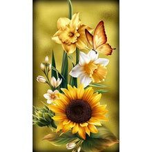 Lade das Bild in den Galerie-Viewer, Blumenschmetterling - voller runder Diamant - 30x48cm