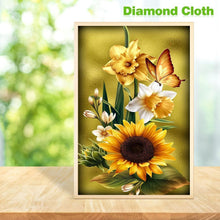 Lade das Bild in den Galerie-Viewer, Blumenschmetterling - voller runder Diamant - 30x48cm