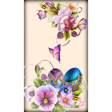 Lade das Bild in den Galerie-Viewer, Blumenschmetterling - voller runder Diamant - 30x50cm