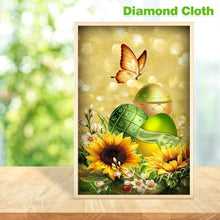 Lade das Bild in den Galerie-Viewer, Blumenschmetterling - voller runder Diamant - 30x35cm