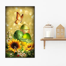 Lade das Bild in den Galerie-Viewer, Blumenschmetterling - voller runder Diamant - 30x35cm