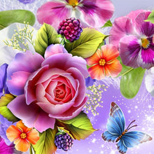 Lade das Bild in den Galerie-Viewer, Blume - voller runder Diamant - 30x30cm