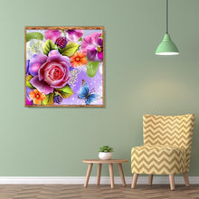 Lade das Bild in den Galerie-Viewer, Blume - voller runder Diamant - 30x30cm