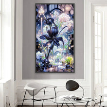 Lade das Bild in den Galerie-Viewer, Schwarze Rose-Vollbohrer-Diamantmalerei-40x70cm