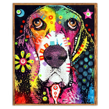 Lade das Bild in den Galerie-Viewer, Hund - voller runder Diamant - 25x30cm