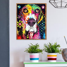 Lade das Bild in den Galerie-Viewer, Hund - voller runder Diamant - 25x30cm