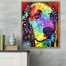 Lade das Bild in den Galerie-Viewer, Hund - voller runder Diamant - 25x30cm