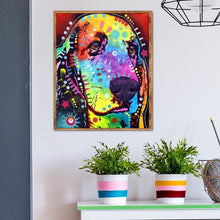 Lade das Bild in den Galerie-Viewer, Hund - voller runder Diamant - 25x30cm