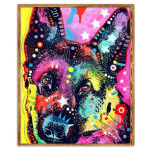 Lade das Bild in den Galerie-Viewer, Hund - voller runder Diamant - 25x30cm