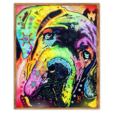 Lade das Bild in den Galerie-Viewer, Hund - voller runder Diamant - 25x30cm