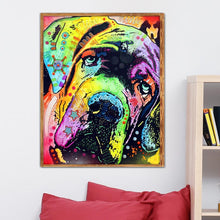 Lade das Bild in den Galerie-Viewer, Hund - voller runder Diamant - 25x30cm