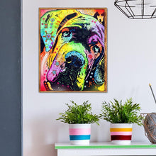 Lade das Bild in den Galerie-Viewer, Hund - voller runder Diamant - 25x30cm