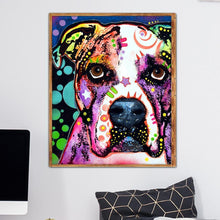 Lade das Bild in den Galerie-Viewer, Hund - voller runder Diamant - 25x30cm