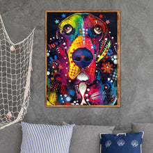 Lade das Bild in den Galerie-Viewer, Hund - voller runder Diamant - 25x30cm