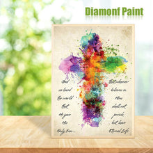 Lade das Bild in den Galerie-Viewer, Kreuz - voller runder Diamant - 30x40cm