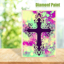 Lade das Bild in den Galerie-Viewer, Kreuz - voller runder Diamant - 30x40cm