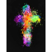 Lade das Bild in den Galerie-Viewer, Kreuz - voller runder Diamant - 30x40cm