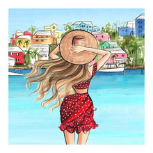 Lade das Bild in den Galerie-Viewer, Mädchen - voller runder Diamant - 30x30cm