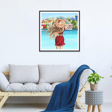 Lade das Bild in den Galerie-Viewer, Mädchen - voller runder Diamant - 30x30cm