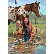 Lade das Bild in den Galerie-Viewer, Indisch - runder runder Diamant - 30x40cm