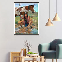 Lade das Bild in den Galerie-Viewer, Indisch - runder runder Diamant - 30x40cm