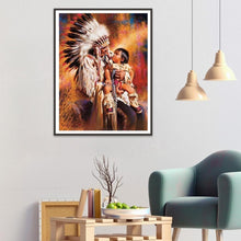 Lade das Bild in den Galerie-Viewer, Indisch - runder runder Diamant - 30x40cm