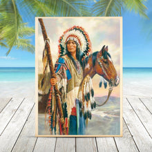 Lade das Bild in den Galerie-Viewer, Indisch - runder runder Diamant - 30x40cm