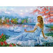 Lade das Bild in den Galerie-Viewer, Mädchen - voller runder Diamant - 40x30cm