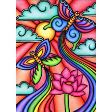 Lade das Bild in den Galerie-Viewer, Schmetterling - voller runder Diamant - 30x40cm