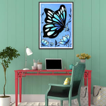 Lade das Bild in den Galerie-Viewer, Schmetterling - voller runder Diamant - 30x40cm