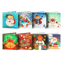 Lade das Bild in den Galerie-Viewer, 8pcs/set Christmas Greeting Cards Diamond Painting