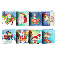 Lade das Bild in den Galerie-Viewer, 8pcs/set Christmas Greeting Cards Diamond Painting