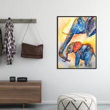 Lade das Bild in den Galerie-Viewer, Elefant - voller runder Diamant - 30x40cm