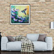 Lade das Bild in den Galerie-Viewer, Blumen Vogel - voller runder Diamant - 30x30cm
