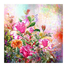 Lade das Bild in den Galerie-Viewer, Blumen - voller runder Diamant - 30x30cm