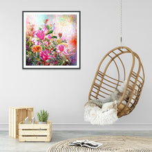 Lade das Bild in den Galerie-Viewer, Blumen - voller runder Diamant - 30x30cm