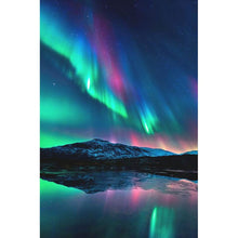 Lade das Bild in den Galerie-Viewer, Aurora Landschaft - voller runder Diamant - 40x30cm
