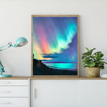 Lade das Bild in den Galerie-Viewer, Aurora Landschaft - voller runder Diamant - 40x30cm
