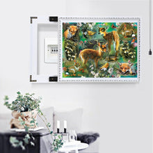 Lade das Bild in den Galerie-Viewer, Hirsch Natur - voller runder Diamant - 40x30cm