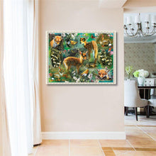 Lade das Bild in den Galerie-Viewer, Hirsch Natur - voller runder Diamant - 40x30cm