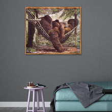 Lade das Bild in den Galerie-Viewer, Bär - voller runder Diamant - 35x30cm